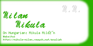 milan mikula business card